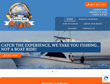 Tablet Screenshot of charterboatshark.com